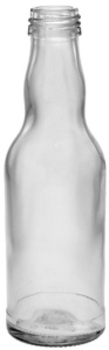 Kropfhalsflasche 200ml Mündung MCA/PP28  Lieferung ohne Verschluss, bei Bedarf bitte separat bestellen!